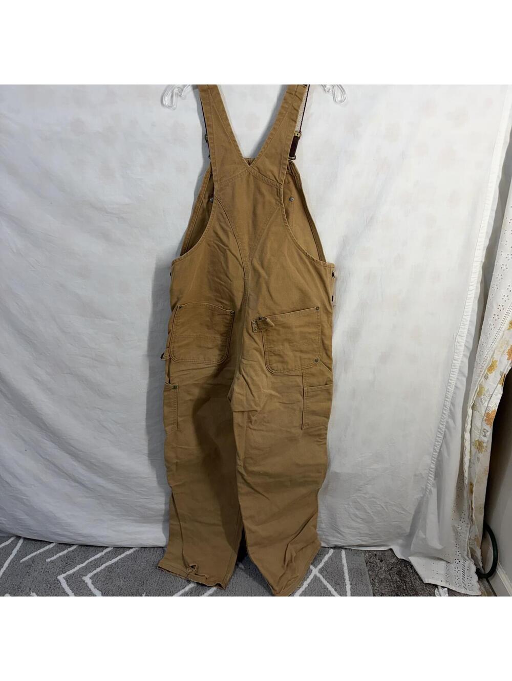 Carhartt bib overalls cotton canvas double knee - Picture 6 of 8
